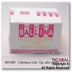 COBERTURA PARA TORTA 3KG SABOR VAINILLA BALLINA x 1